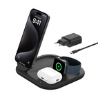 Belkin BOOSTCHARGE 3-in-1 Magnetic Wireless QI2 15W Charging Dock Black