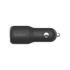 Belkin BOOSTCHARGE Dual Car Charger 42W USB-C 30W PD + USB-A 12W Black