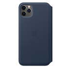Apple iPhone 11 Pro Max Leather Folio Deep Sea Blue